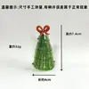 Adornos de Árbol de Navidad Mini de Vidrio Edición Limitada de Temporada Navideña Lindo Sombrero de Navidad Forma de Lazo Decoración de Escritorio Regalo