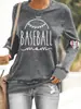 Estação Independente de Comércio Exterior Loja Autoconstruída shopify Amazon Transfronteiriço Camiseta Feminina de Manga Longa Estampada BASEBALL MOM