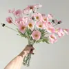 Ramo realista de flores artificiales de amapola para decoración de escenas, flores de amapola de alta gama para uso en bodas, flores artificiales