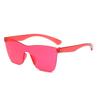 2024 Nueva Moda Gradiente Multicolor Opcional Sin Montura de Una Pieza Gafas de Sol para Exterior con Protección Solar