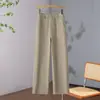 Pantalones casuales de pierna ancha, artísticos y sencillos, nuevos pantalones rectos ajustados versátiles para el otoño de 2026