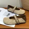 Primeiro Encontro Temporada Estilo Coreano Mori Retro Suave Sapatilhas Mary Jane Femininas 2026 Novo Outono Veludo Fundo Plano Uso Bidirecional Temperamento