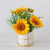 Ins Set de Flores Artificiales Nórdicas Jarrón de Hierro Forjado Flor de Rosa Planta Artificial en Maceta Decoración para el Hogar Maceta de Flores Falsas