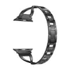 Adequado para Apple Watch Pulseira de Aço Inoxidável com Três Contas Pulseira de Metal Sólido Pulseira Feminina Pulseira Decorativa