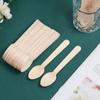 Suministro de fábrica cuchillo desechable y tenedor cuchara vajilla de madera cuchara de abedul cuchara de postre para niños cuchara de madera de 140 mm