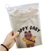 Bolsa con anillo de tracción de pe transparente almacenamiento de ropa empaque de ropa bolsa autosellante calcetines ropa interior ropa bolsa con cremallera venta al por mayor