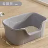 Bandeja para arena de gato extragrande, a prueba de salpicaduras, elevada, semicerrada, engrosada, estilo abierto, inodoro para gatos, venta al por mayor de fabricante de suministros para mascotas