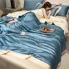2026 Nuevo Edredón de Verano de Tencel Lavable Edredón de Aire Acondicionado Juego de Cuatro Piezas Verano Seda de Hielo Individual/Doble Edredón Delgado de Verano