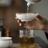 Juego de té de cerámica Mo Ji Joker con filtro de posos de té de Kung Fu, accesorios para ceremonia del té, filtro de posos de té de porcelana blanca de barro de jade, conjunto completo de adornos