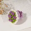 Buquê de Crochê, Mini Fio Acabado Tricotado, Buquê de Rosas para o Dia dos Namorados, Presente Artesanal para o Dia do Professor