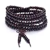 Mercado Mayorista de Productos Básicos de Yiwu 216 Pulsera de Cuentas de Sándalo Rojo Imitación Multi-Círculo
