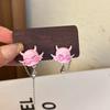 Aretes Colgantes con Goteo de Aceite de Calavera Tejidos Enroscados Dulces Frescos para Chica Caliente Collar para Mujer Diseño de Estilo Frío Collar Conjunto