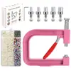 Kit de Montaje de Perlas Procesable con Uñas de Garra con Rhinestones de Perla de Imitación ABS, Máquina de Procesamiento e Incrustación, Máquina de Montaje de Perlas, Herramientas de Remache