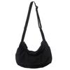 Bolsa de Lona Lavada Estilo Japonês, Bolsa Transversal Drapeada Estilo Preguiçoso para Mulheres, Bolsa Mensageira Classe Artística, Bolsa de Ombro Casual para Homens