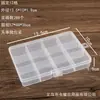 Caja de Embalaje con Particiones de Plástico PP Transparente con Botón, Caja de Almacenamiento para Joyería, Papelería, Herramientas de Ferretería, Accesorios de Pesca