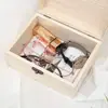 Caixa de Armazenamento de Madeira, Caixa de Embalagem de Madeira Maciça, Caixa de Madeira para Pintura Manual DIY, Caixa de Joias com Tampa Articulada, Caixa de Chá, Caixa de Charutos Umidificadora