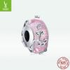 Gran oferta de Amazon: cuentas de vidrio de vid rosa, cristal transparente, pulsera DIY para niñas, accesorios de cuentas BSC409