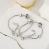 Distrito Lu Pulseira de Flor Banhada a Cobre Transfronteiriça Quente Nova Personalidade de Nicho Versátil Elegante Moda Pulseira Joia para Mulheres