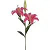 Fábrica de Origen Productos de Calidad Transfronterizos Flores Artificiales Lirio Fragante de Tres Cabezas Boda Hotel Jardín Decoración Flores Falsas Venta al por Mayor