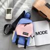 Saco peito masculino e feminino marca de moda mensageiro bolsa cintura ins moda cor de contraste estilo japonês 2022 novos meninos bolsa de ombro bolsa casal
