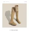 Botas de Neve Femininas 2026 Outono e Inverno Novo Estilo, Forradas com Lã de Cordeiro e Fleece, Quentes e Emagrecedoras Botas Longas, Botas Femininas de Salto Grosso Acima do Joelho
