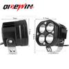 Fábrica Transfronteiriça Trevo de Quatro Folhas Holofote de Motocicleta Quatro Olhos Branco e Amarelo Duas Cores Luz de Trabalho Veículo Elétrico Modificado Luz Externa