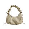 Bolso de Axila Texturizado de Nicho Estilo Francés para Mujer, Nuevo Modelo 2026, Bolso de Hombro Simple Fruncido, Bolso Cruzado de Moda