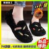 2024 invierno nuevos zapatos Mao Mao con forro polar para mujer, moda casual, zapatos de algodón planos gruesos con suela suave antideslizante para mujer