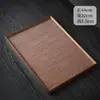 Bandeja de té de ratán macizo, bandeja de madera para hotel, bandeja rectangular de bambú para servir tazas de té estilo americano para el hogar, vintage