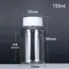 Embalagem Frasco Dispensador Sólido Líquido 30 50 80 100/300ml Atacado Boca Larga Garrafa Plástica Transparente