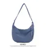 Bolsa de Lona Estilo Coreano Estilo Preguiçoso Casual Simples Nicho Versátil Grande Capacidade Bolsa Transversal Relaxada Plissada Bolsa Bolinho