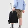 Bolsa para raquete de badminton, grande capacidade, cor sólida, mochila simples e casual, multifuncional, prática, mochila de viagem resistente ao desgaste