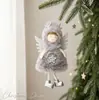 Nuevo colgante de ángel de peluche con alas de cornamenta de dibujos animados de Mingguan, accesorio para árbol de Navidad.