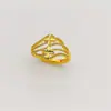 Anillo de flor de suministro en vivo simple para mujer anillo de apertura ajustable anillo chapado en oro suministro en vivo al por mayor
