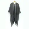 Blusa de Playa Bikini Especial Europeo y Americano Ropa con Abertura Dorada Verano Nuevo Malla Arcoíris Sexy Hueca Protector Solar