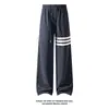 Colección Otoño 2026: Pantalón de Chándal Blanco con Patrón de Escamas de Dragón, Tres Rayas TB, Tallas M-5XL, HK261067-Especial P30