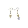 Accesorios de Perlas Chapados en Oro Real DIY Pendientes con Palabra de Bendición de Plata de Ley S925 Pendientes 8-10mm Soporte Vacío Sin Perlas