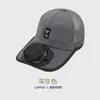 Sombrero de Sol para Hombre Uso al Aire Libre Sombrero con Ventilador Recargable Alimentado por Energía Solar Transpirable Secado Rápido Protección UV Visera Gorra de Béisbol
