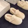 Primer Encuentro Temporada Blanca Mary Jane Planas Retro Zapatos de Piel Ropa de Abrigo para Mujer 2026 Otoño/Invierno Nueva Llegada Calidez con Terciopelo Birken