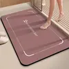 Alfombrilla absorbente de secado rápido para suelo de baño del hogar, alfombrilla antideslizante y resistente a la suciedad para la entrada del inodoro, alfombrilla de suelo simple de tierra de diatomeas