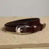 Cinturón de Piel Genuina para Mujer con Textura de Alta Calidad, Diseño Elegante y Sencillo, Cinturón de Moda para Mujer, Versátil para el Trabajo, Cinturón de Piel de Vacuno para Mujer