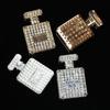 Gotejamento de óleo e diamante 5 caracteres frasco de perfume acessórios de liga DIY acessórios de beleza para celular material de fivela de decoração para saída de ar do carro