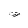 Anillo de Doble Capa Geométrico Hueco Personalizado Estilo Coreano Nuevo para Mujer, Anillo Abierto para Dedo Índice Simple Retro Microincrustado con Circonita de Moda
