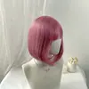 Fábrica direta peruca europeia e americana feminina preta franja limpa curto cabelo liso BOBO peruca de fibra química completa cabeça cobrir uma geração de cabelo