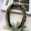Directo de fábrica nueva versátil terciopelo uña nudo de perla diadema color coreano medio nudo de perla anillo para el pelo