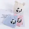 Adorable Gorro de Panda para Bebé Estilo Otoño e Invierno Dibujo Animado Infantil Peluche Cortavientos Cálido Protección para Orejas Diversión Infantil