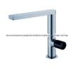 Torneira para Lavatório de Cobre Cromado + Preto de Furo Único Kaiping Youjia, Torneira Elevada com Interruptor Lateral para Bancada 30973