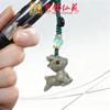 Sândalo Verde, Sândalo Vermelho, Escultura em Sândalo Preto, Pingente de Veado Saltitante, Carteira Yiming Xianyuan, Pingente Fofo para Celular, Acessórios DIY