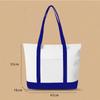 Bolsa de Lona Bolsa de Ombro Bolsa de Conferência Portátil Ecológica Bolsa de Compras de Grande Capacidade Bolsa de Algodão Logo Impressível Padrão de Texto
