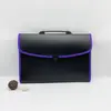 Carpeta de acordeón portátil tamaño A4 de gran capacidad con 13 compartimentos y bordes de colores para guardar exámenes y documentos de estudiantes